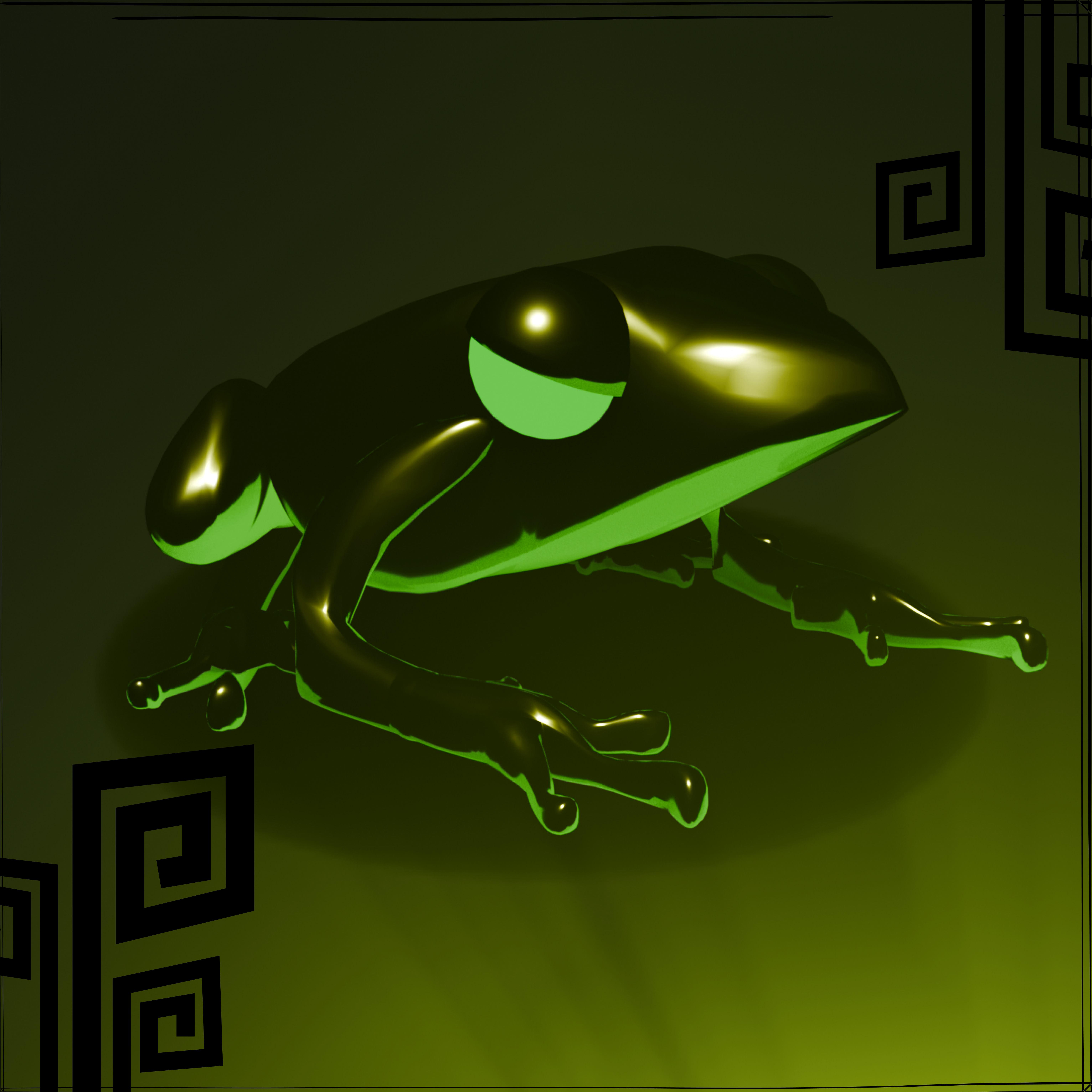 A Twinged frog, showing anomalous mutations caused by the Twinge virus.